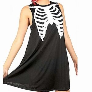 Iron Fist Bone In Trapeze Tank Dress Black S